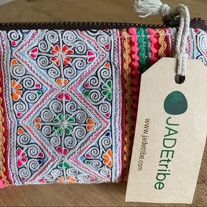 Jade Tribe Mini Wristlet Pouch